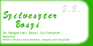 szilveszter boszi business card